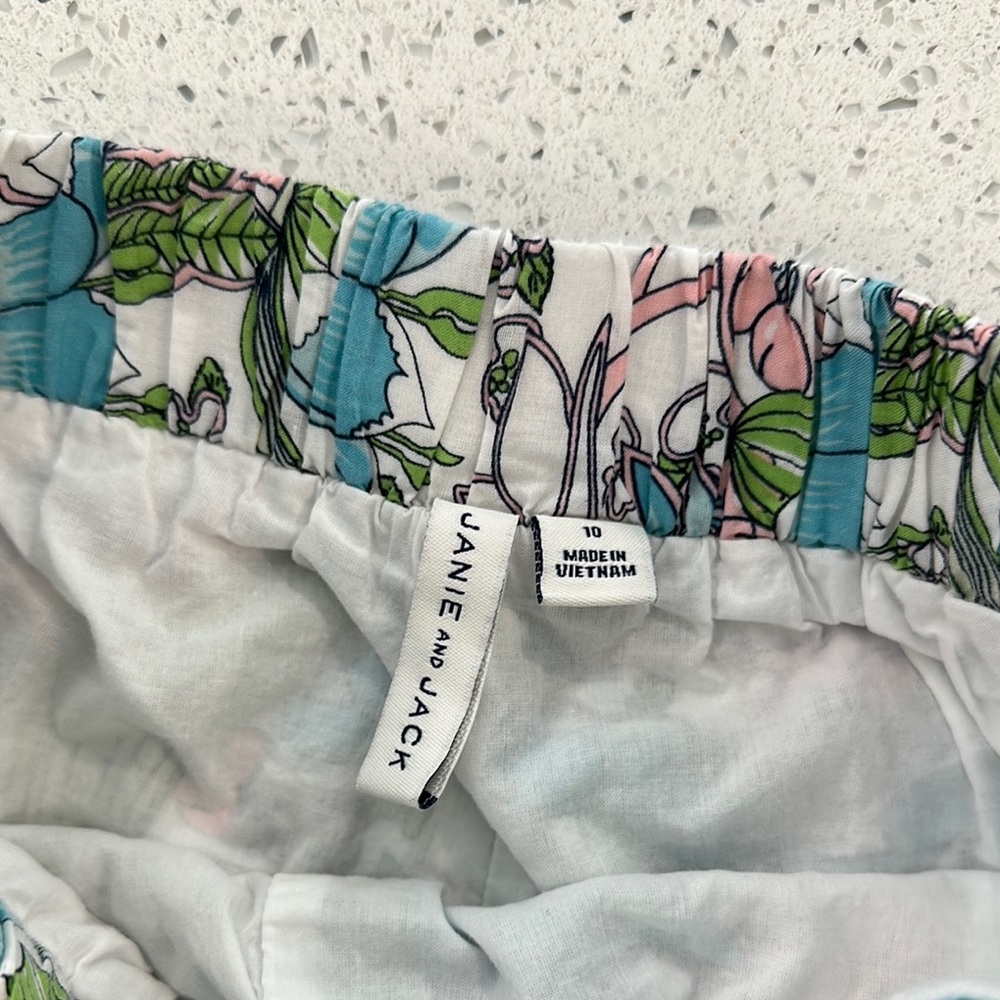 Janie and Jack Blue and Green Floral Shorts - Picture 2 of 4